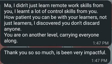 Student testimonial