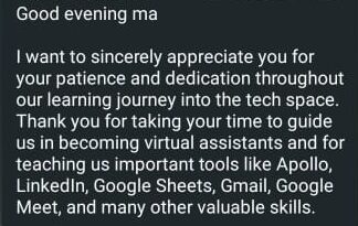 Student testimonial